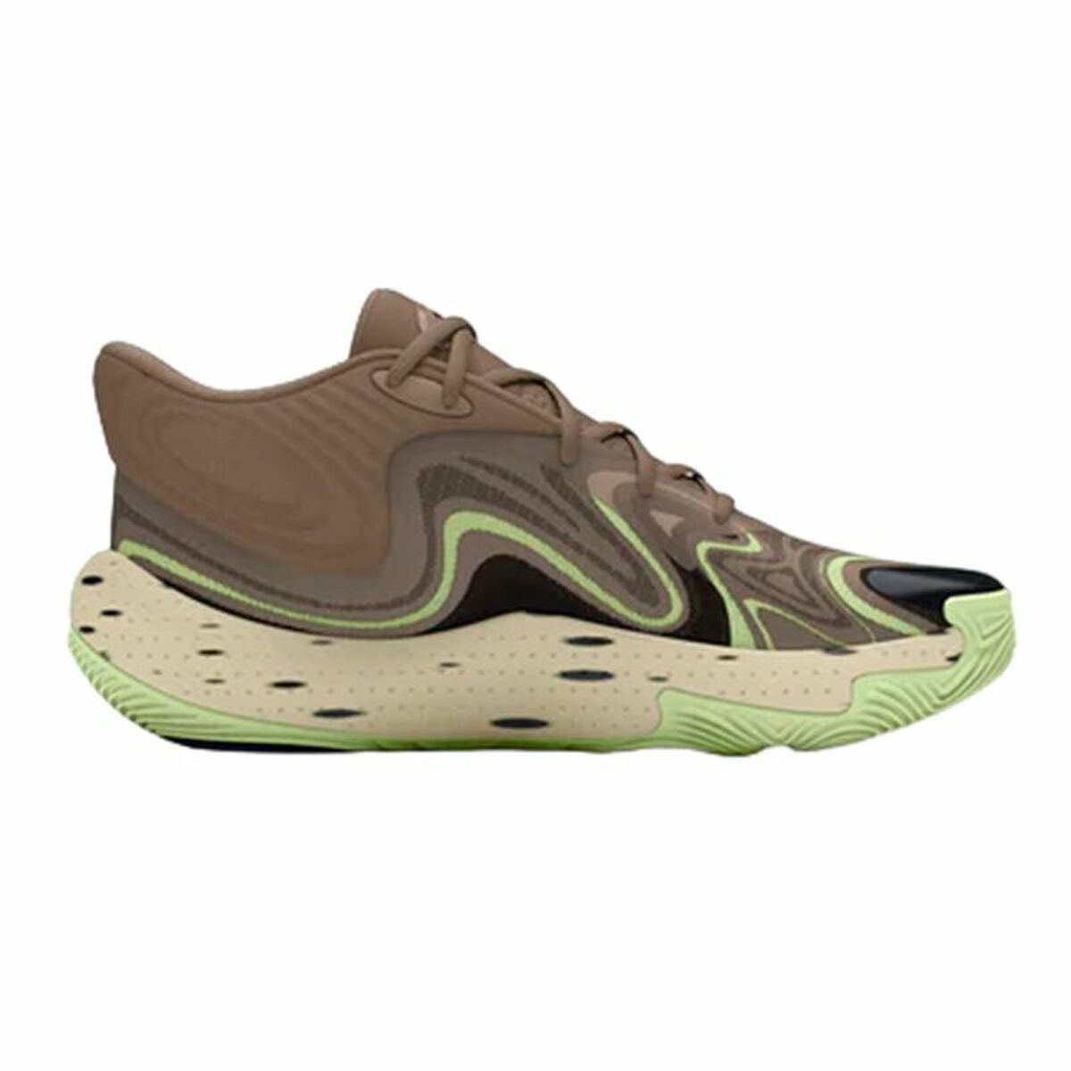 Basketball Shoes for Adults Under Armour Spawn 6 Mid Brown 41