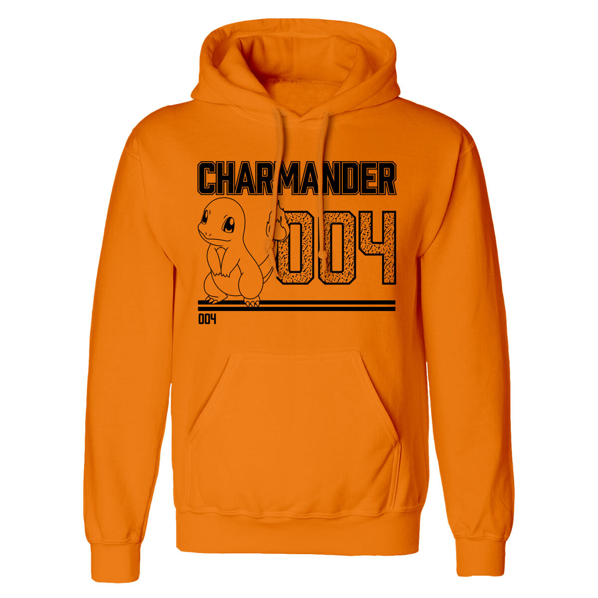 Unisex Hoodie Pokémon Charmander Line Art Orange M
