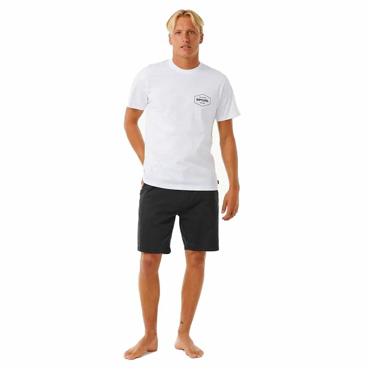 Men’s Short Sleeve T-Shirt Rip Curl Stapler  White S