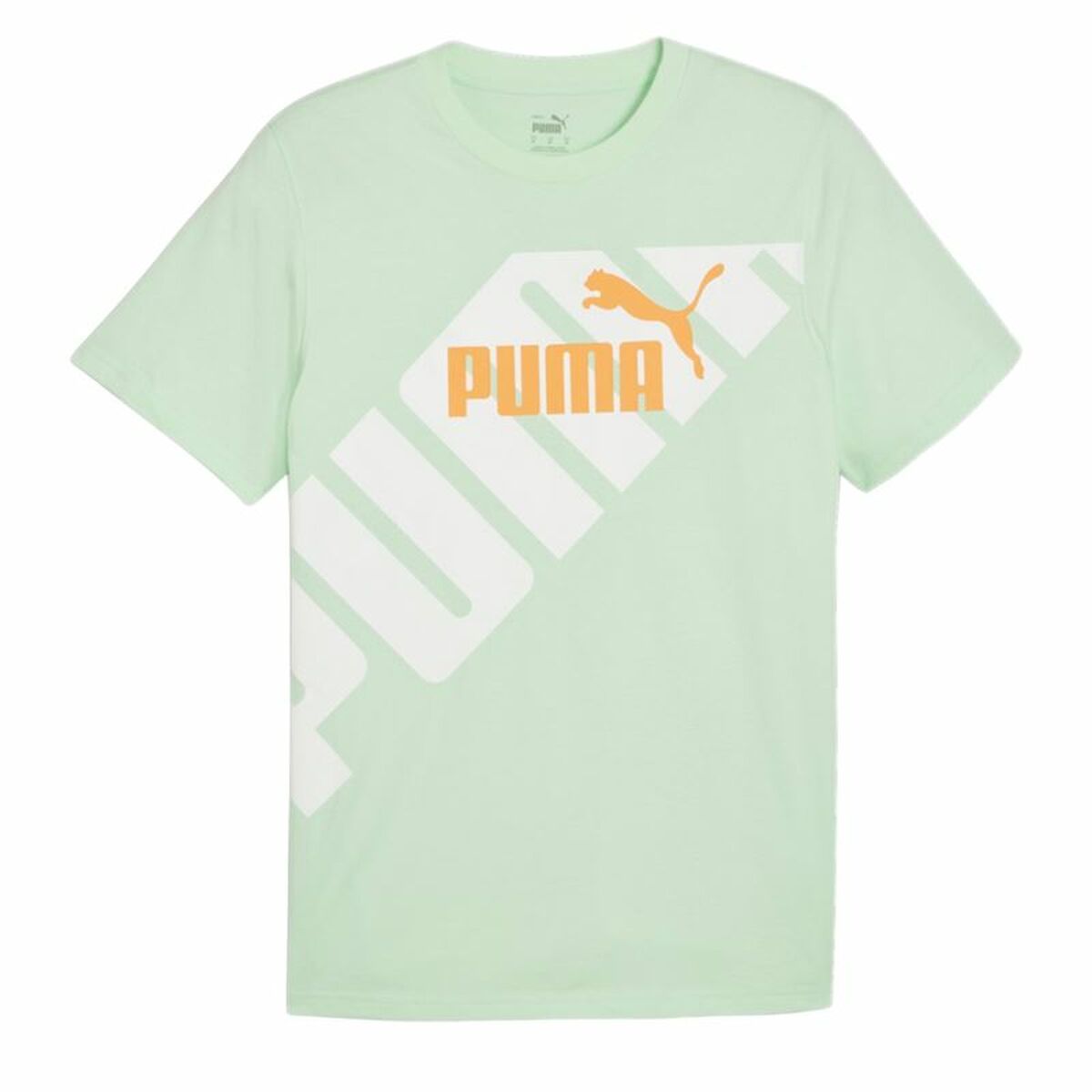 Men’s Short Sleeve T-Shirt Puma POWER Graphic  Cyan XL