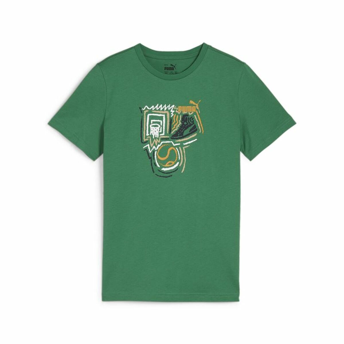 Child's Short Sleeve T-Shirt Puma Graphic 9-10 Years