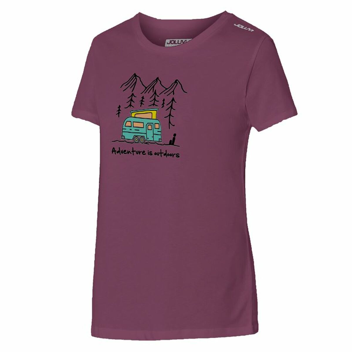 Women’s Short Sleeve T-Shirt Joluvi Adventure  Crimson Red XS
