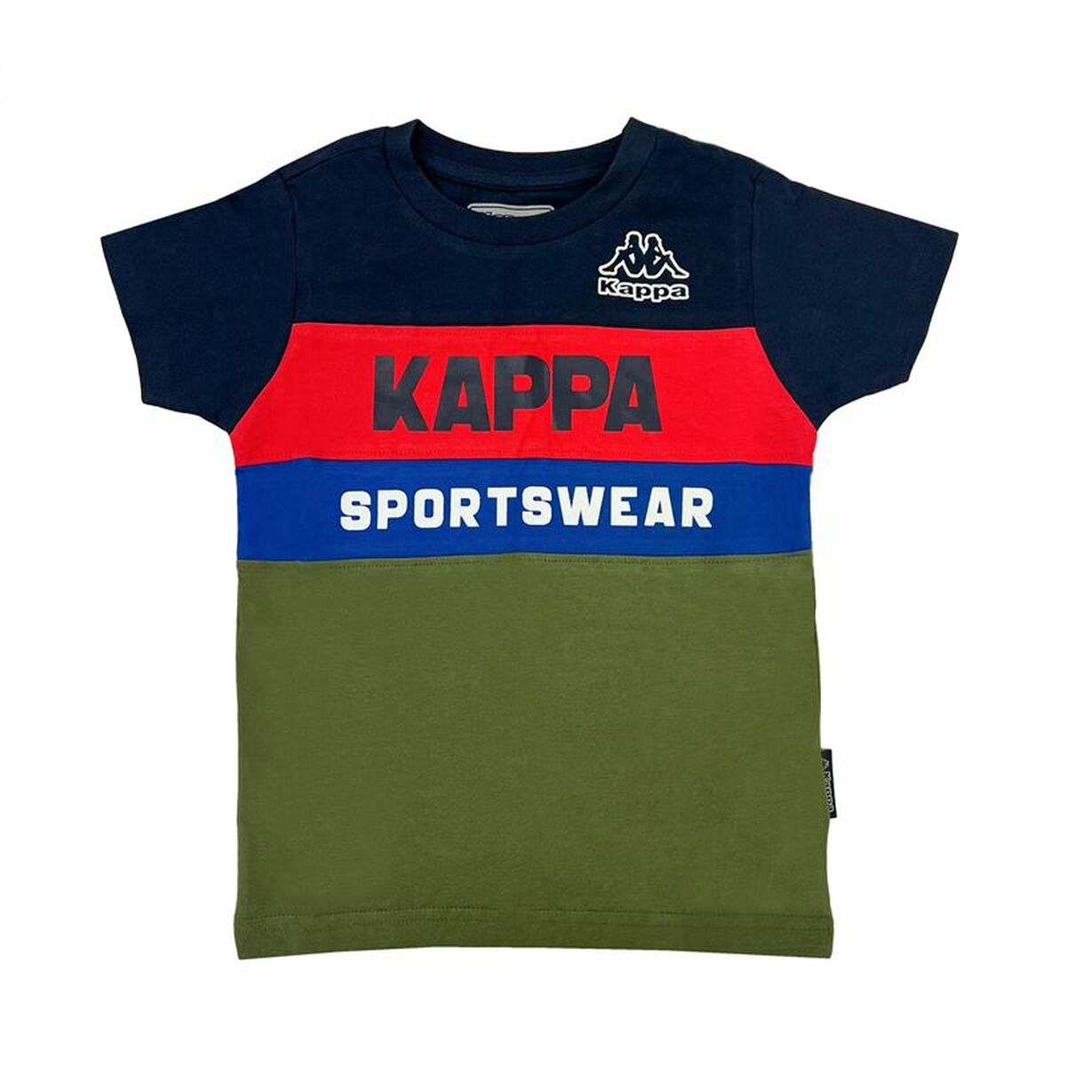 Child's Short Sleeve T-Shirt Kappa 8056M00058 Navy Blue 7 Years
